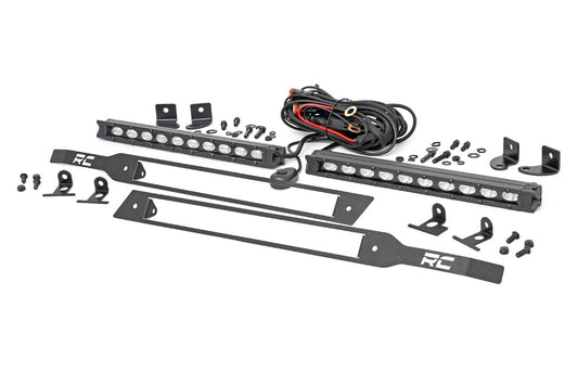 Kit de luces LED | Montaje en parrilla | Par de 10" negro delgado | Chevy Silverado 1500 (19-22)