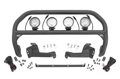Rough Country Nudge Bar | 4 Inch Round Led (x4) | Ford Bronco Sport 4WD (2021-2024) by Rough Country