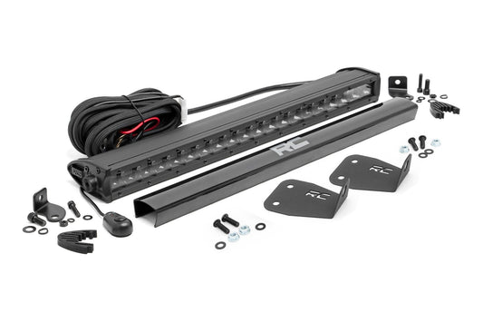 Rough Country LED Light Kit | Bumper Mount | 20" Black Single Row | Ford Bronco Sport (21-26)