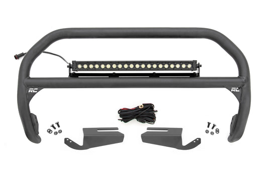 Barra protectora | LED de fila única BLK DRL de 20 pulgadas | Acero modular original | Ford Bronco (21-25)
