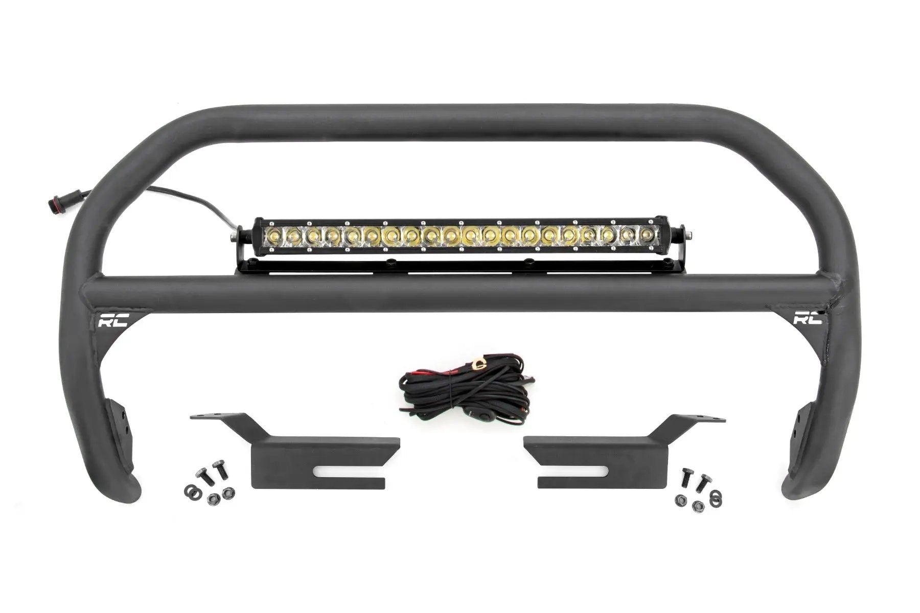 Rough Country Nudge Bar | 20 Inch Chrome Single Row LED | Ford Bronco 4WD (2021-2025) by Rough Country