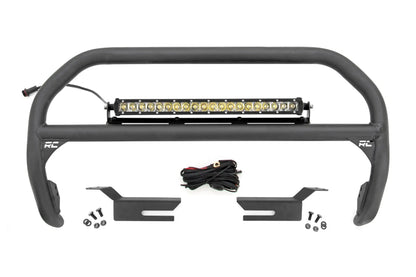 Rough Country Nudge Bar | 20 Inch Chrome Single Row LED | Ford Bronco 4WD (2021-2025) by Rough Country