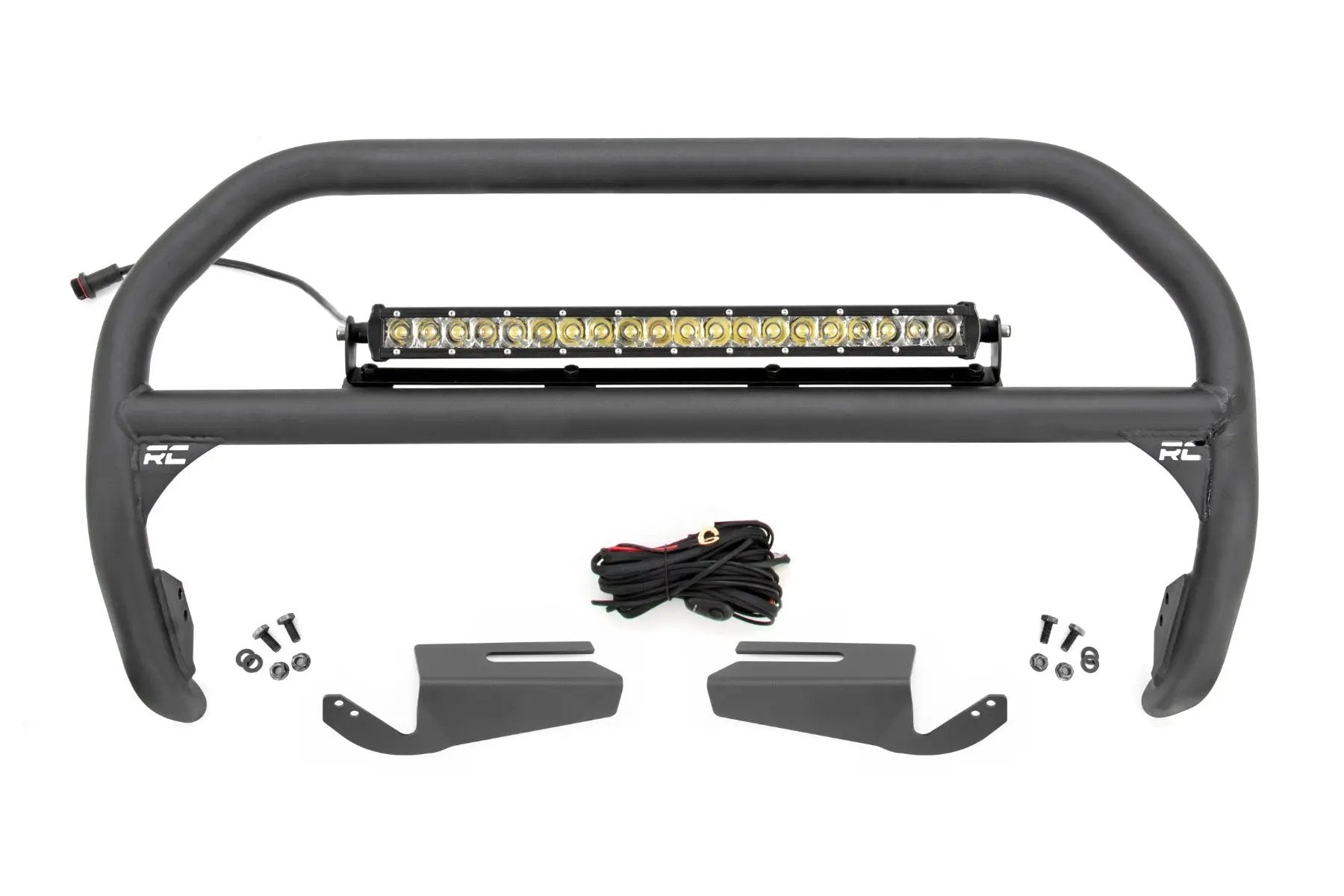 Rough Country Nudge Bar | 20 Inch Chrome Single Row LED | OE Modular Steel | Ford Bronco (21-25) by Rough Country