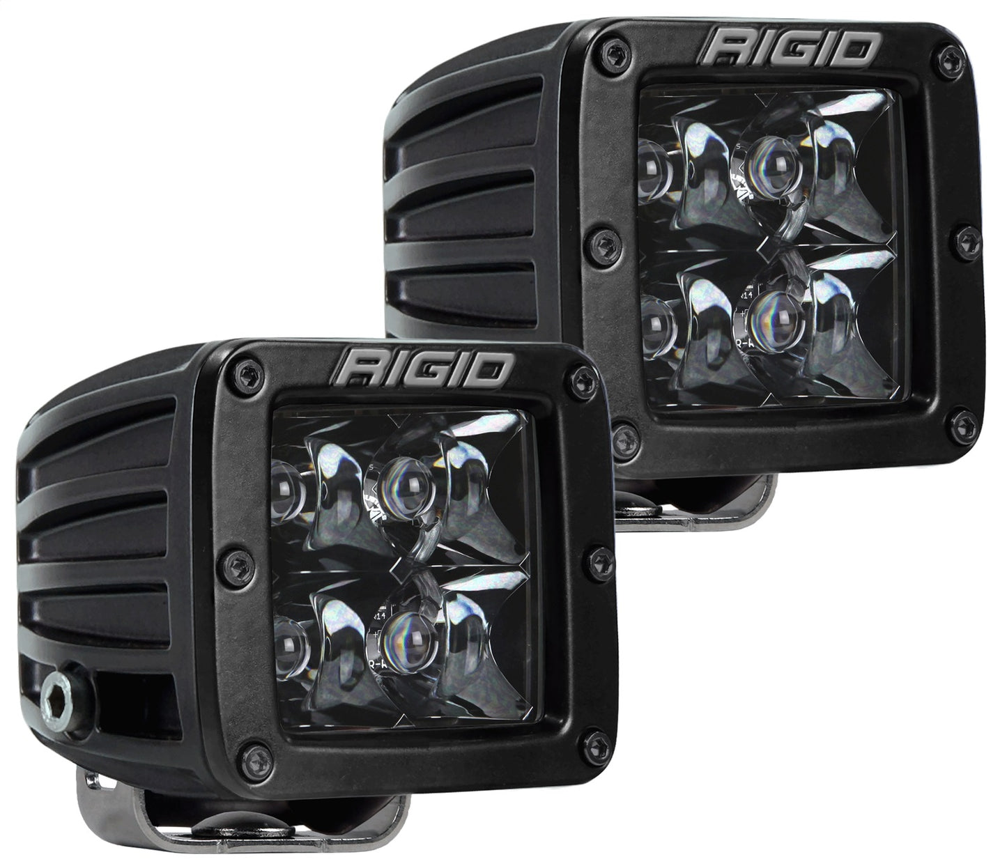 RIGID Industries D-Series PRO Midnight Edition, Spot Optic, Surface Mount, Pair