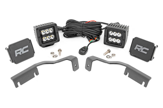 Kit de luces LED | Montaje en zanja | Par negro de 2" | Punto | Nissan Frontier (22-26)
