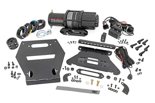 Светодиодная фара | Крепление лебедки | RS4500S | 10" Тонкий черный корпус | Polaris RZR Pro R