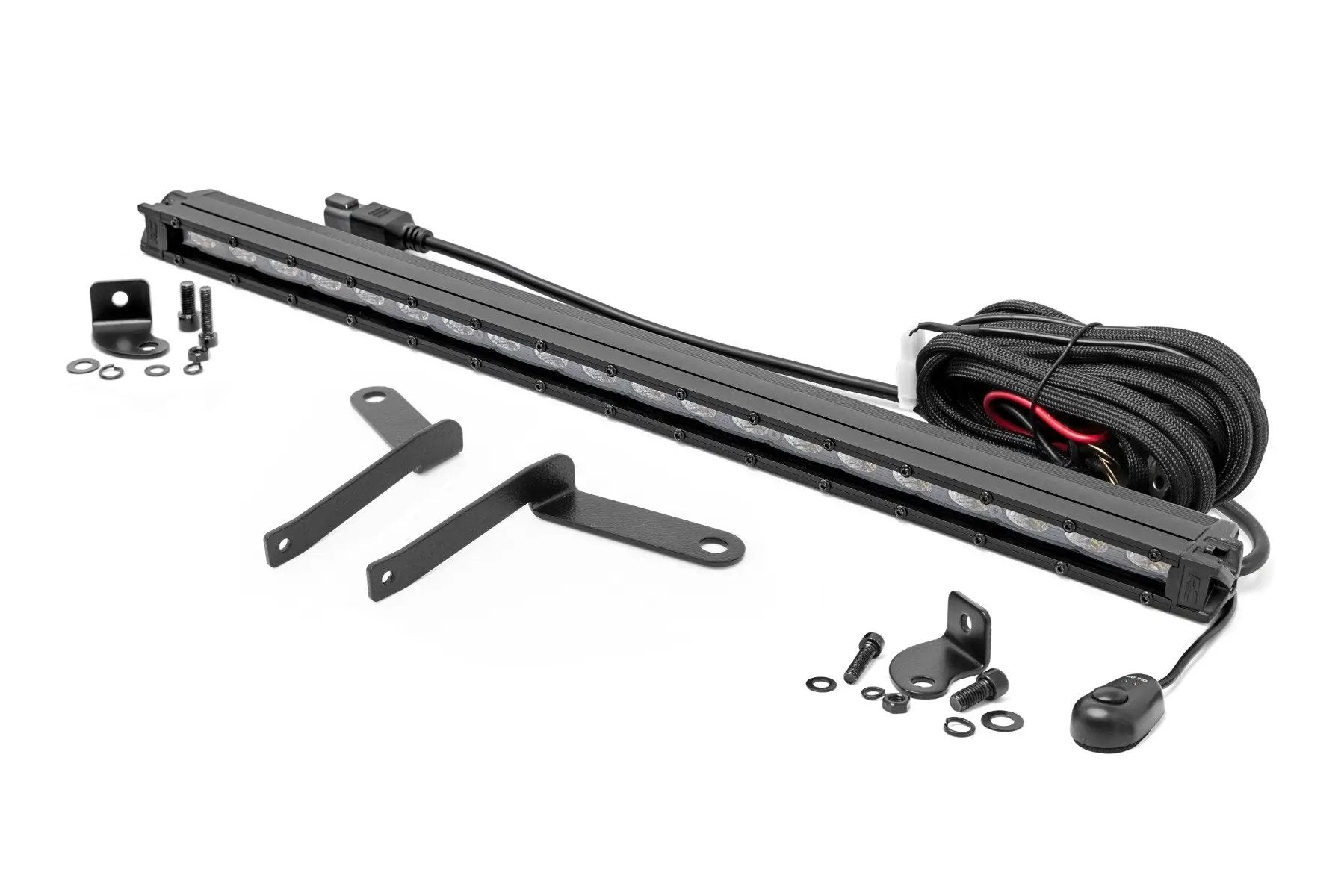 Rough Country LED Light Kit | Bumper Mount | 20" Black Slim Line | Toyota Tundra (22-26) by Rough Country