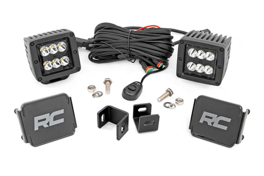 Kit de luces LED | Montaje en zanja | Par negro de 2" | Foco | Toyota Tundra (22-26)