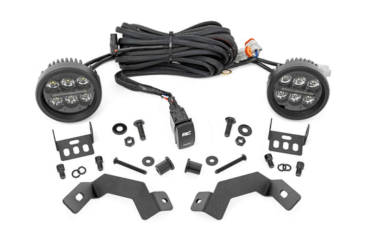 Kit de luces LED | Soporte de zanja | Serie Negra Redondo | 3.5 pulgadas | DRL ámbar | Toyota LandCruiser (2024)