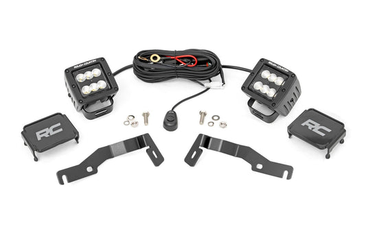 Kit de luces LED | Montaje en zanja | Par negro de 2" | Inundación | Toyota Tacoma (24-25)