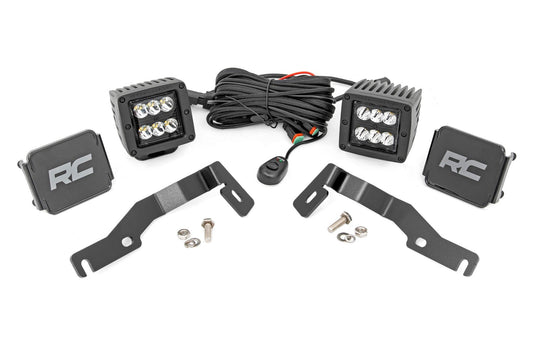 Kit de luces LED | Soporte de zanja | Par negro de 2" | Punto | Toyota Tacoma (24-25)