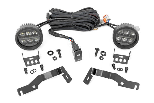 Kit de luces LED | Montaje en zanja | Serie Negra Redonda | 3.5 Pulgadas | DRL Ámbar | Toyota Tacoma (24-25)