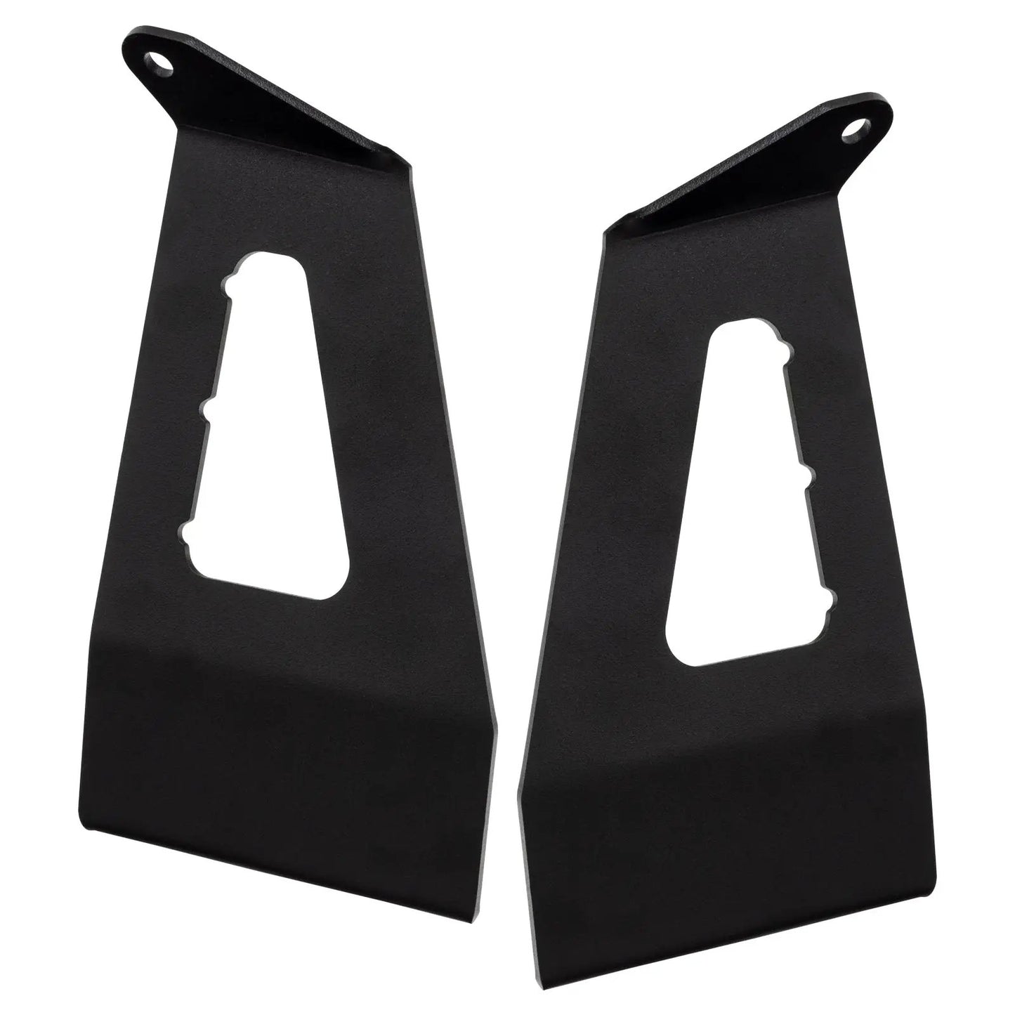 Oracle Lighting The vehicle specific mounting brackets work with the Off-Road 50" 288W Curved LED Light Bar. Made from welded steel and uses rubber gaskets to mount to drip sill of vehicle.