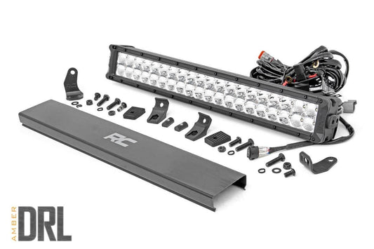 Barra de luces LED Serie Cromo de 20 pulgadas | Doble fila | DRL ámbar