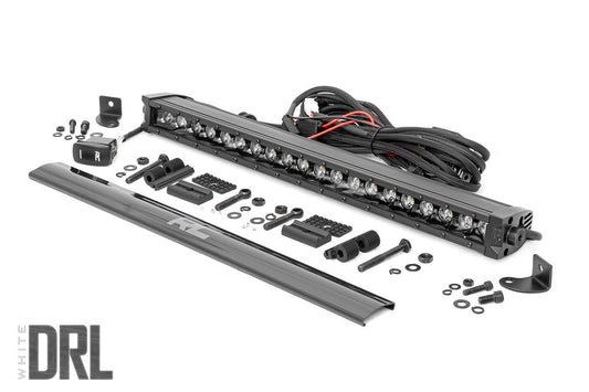 Rough Country 20 Inch Black Series LED Light Bar | Single Row | Cool White DRL