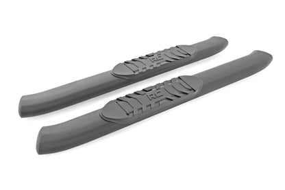 Rough Country Oval Nerf Steps | 2-Door | Black | Ford Bronco (2 Door) 4WD (2021-2025) by Rough Country