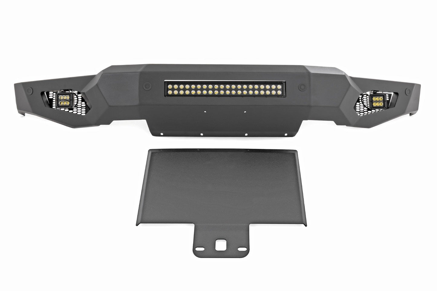 Rough Country High Clearance Front Bumper | LED Lights & Skid Plate | Ford F-150 (21-23)