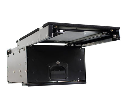 OVS Cargo Box With Slide Out Drawer & Working Station - Black Powder Coat by OVS