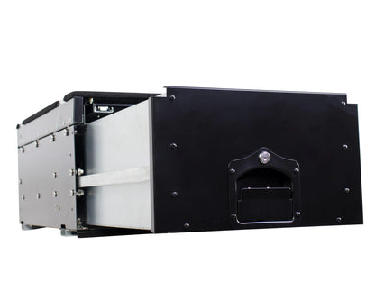 OVS Cargo Box With Slide Out Drawer & Working Station - Black Powder Coat by OVS