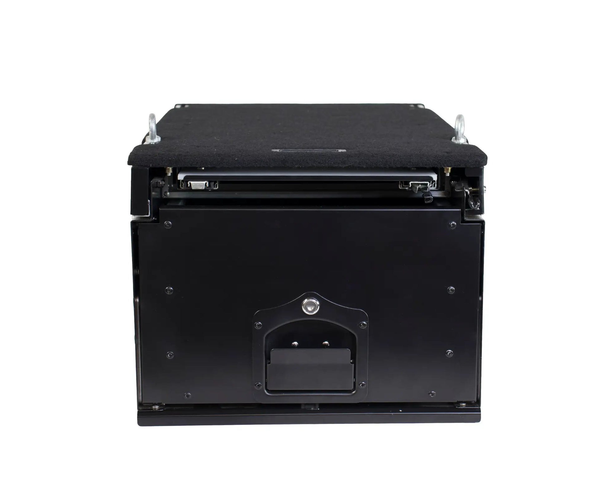 OVS Cargo Box With Slide Out Drawer & Working Station - Black Powder Coat by OVS