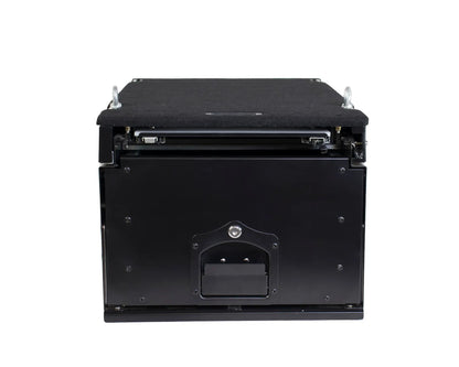 OVS Cargo Box With Slide Out Drawer & Working Station - Black Powder Coat by OVS