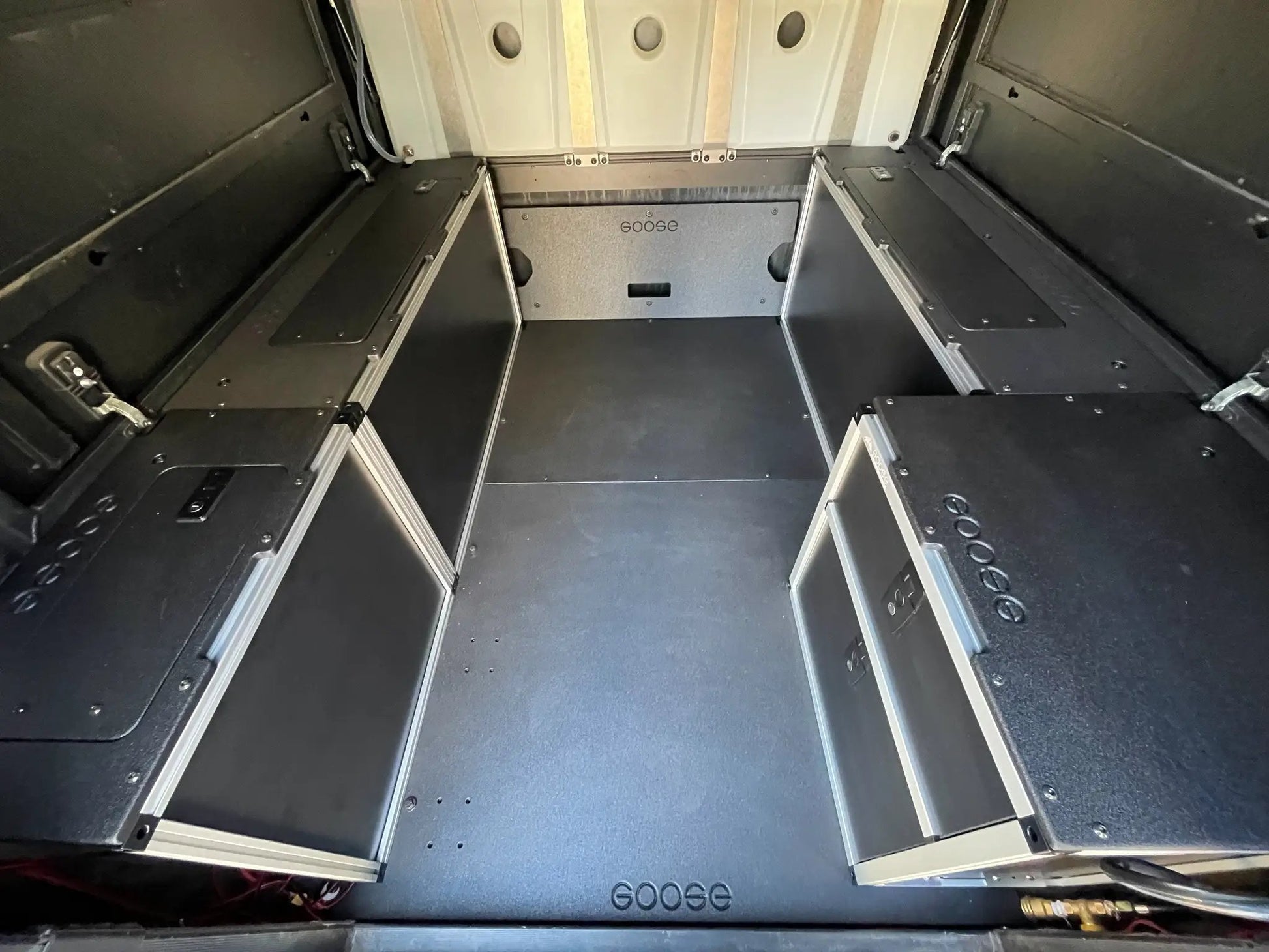 Alu-Cab Canopy Camper V2 - Toyota Tacoma 2005-2023 2nd & 3rd Gen. - Front Utility Module - 6' Bed by Goose Gear