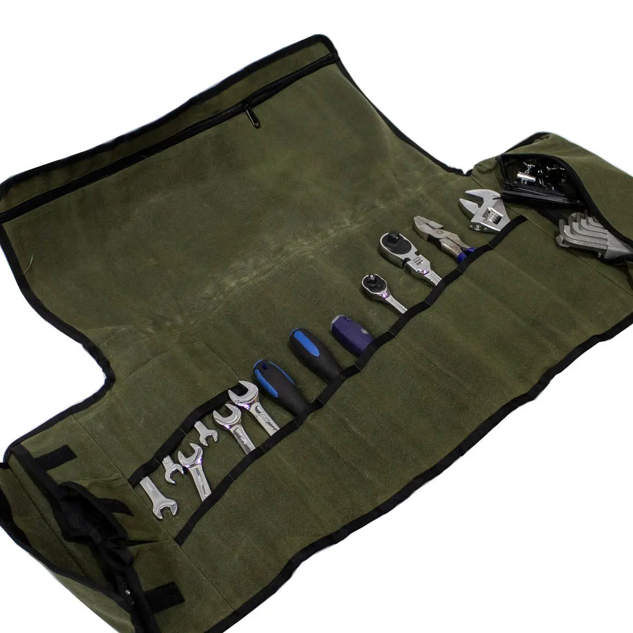 OVS Rolled Bag General Tools With Handle And Straps - #16 Waxed Canvas by OVS