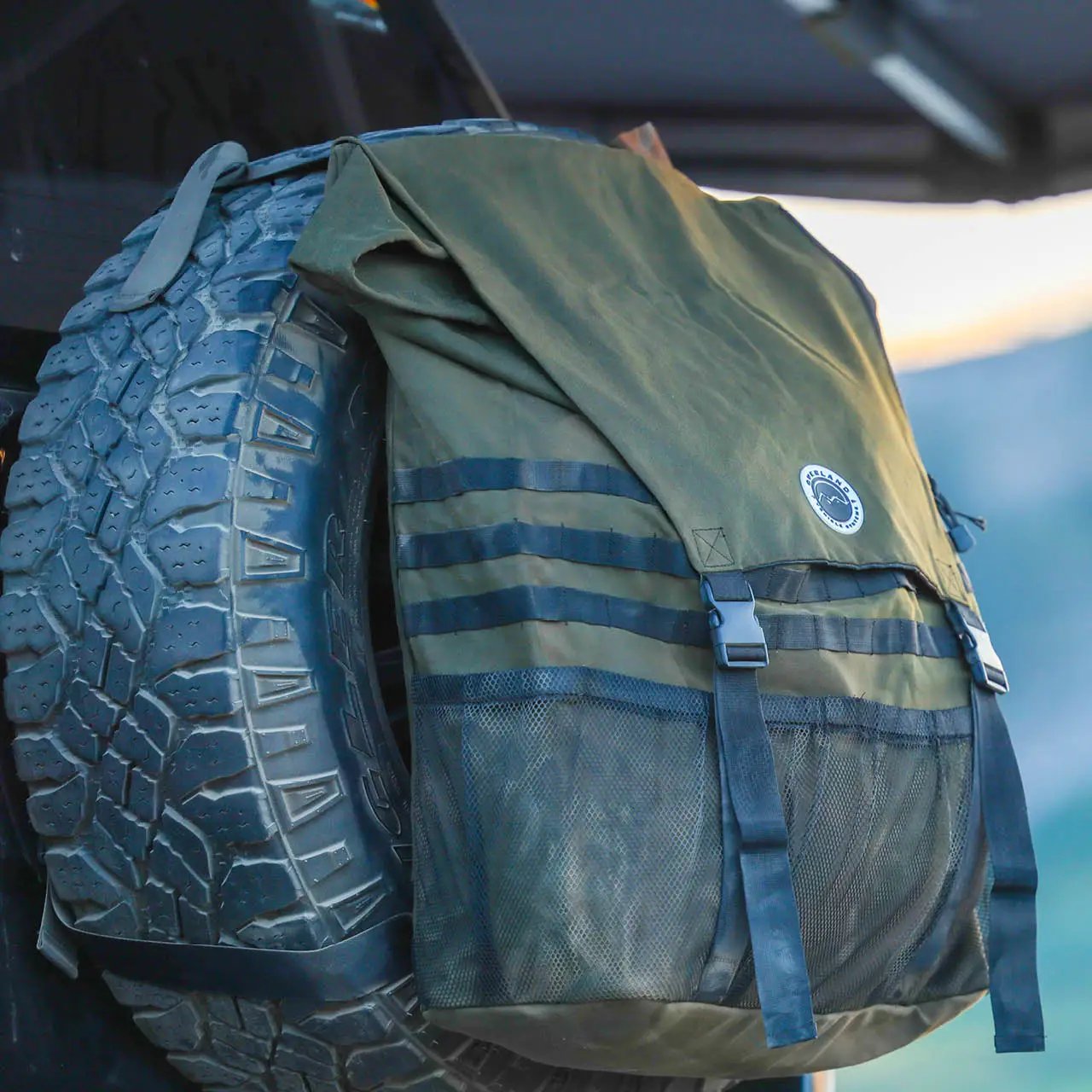 OVS Extra Large Trash Bag Tire Mount - #16 Waxed Canvas by OVS