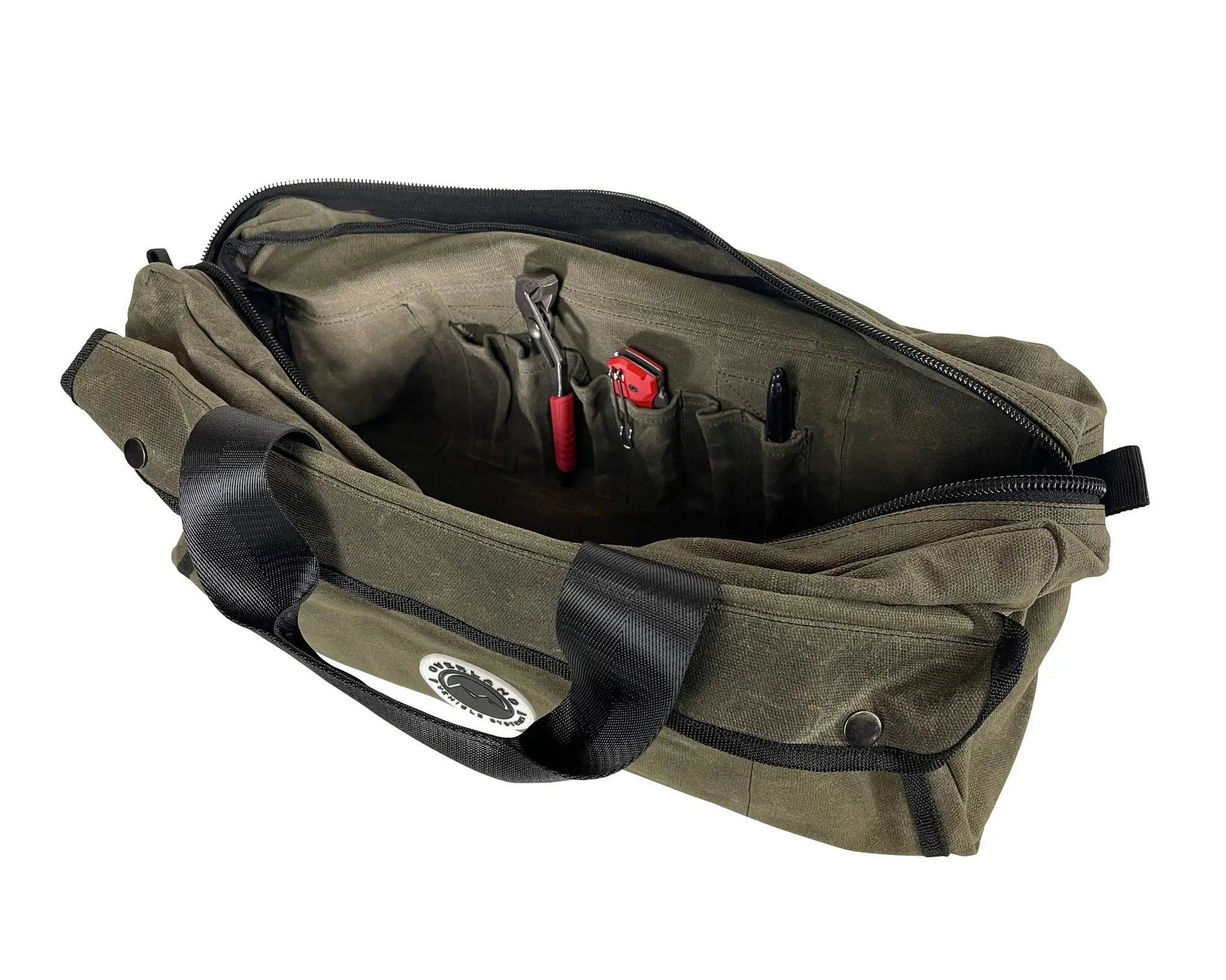 OVS Small Duffle Bag With Handle And Straps - #16 Waxed Canvas by OVS