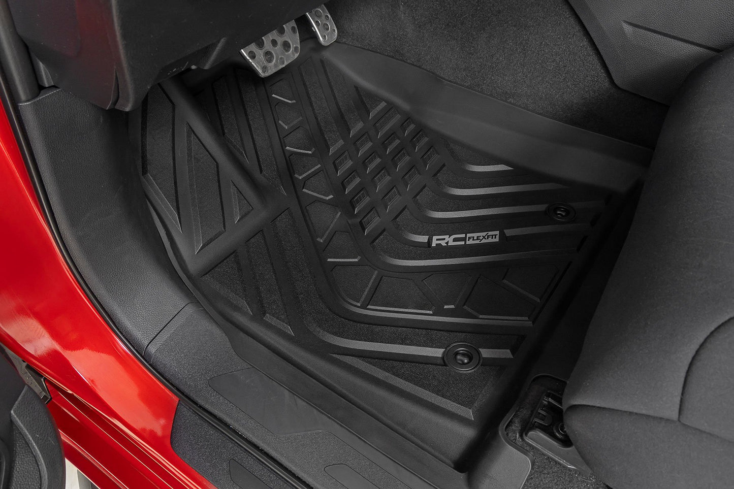 Rough Country Flex-Fit Floor Mats | FR & RR | CrewMax | Toyota Tundra 2WD/4WD (2022-2026)