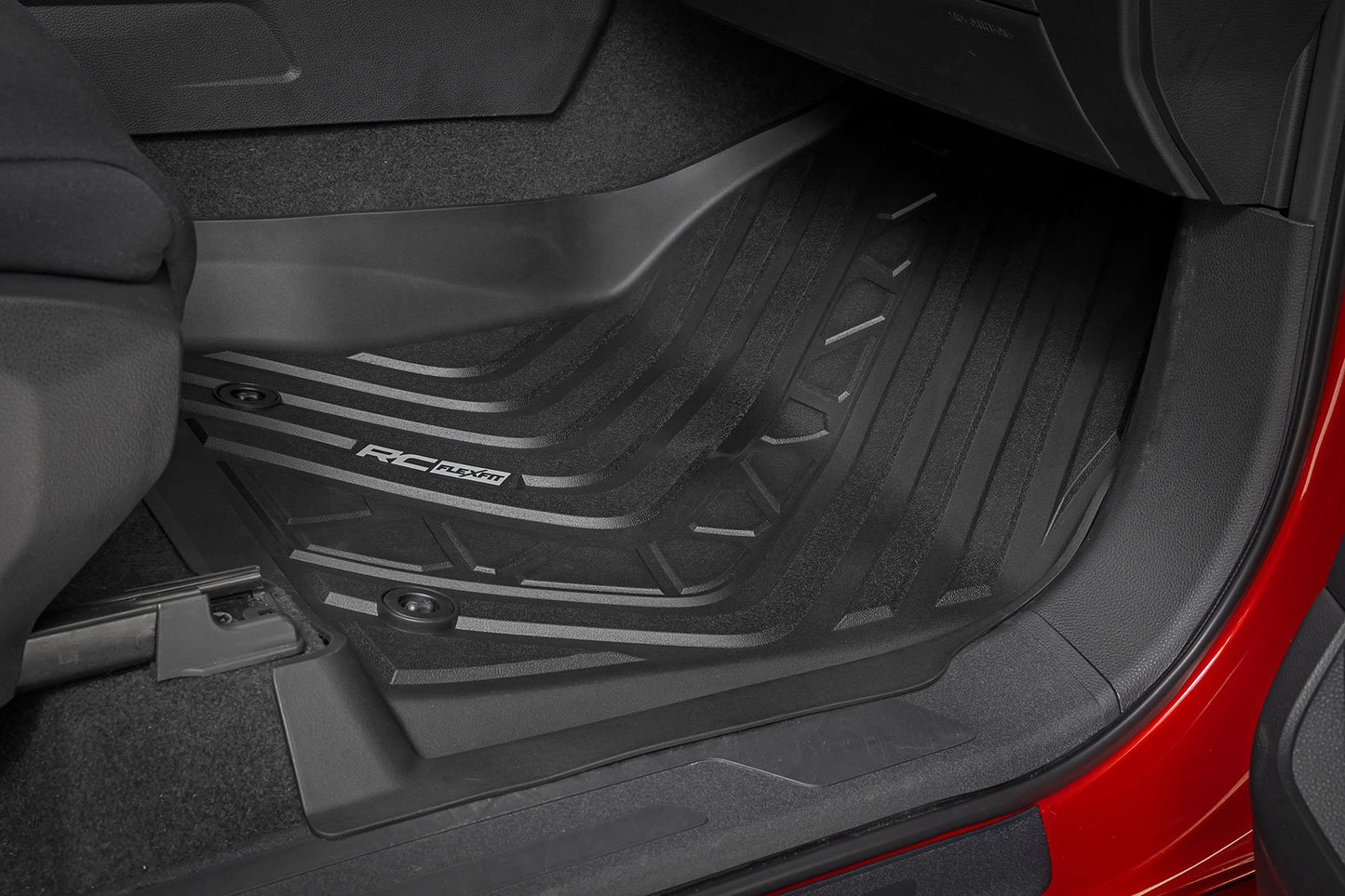 Rough Country Flex-Fit Floor Mats | FR & RR | CrewMax | Toyota Tundra 2WD/4WD (2022-2026)