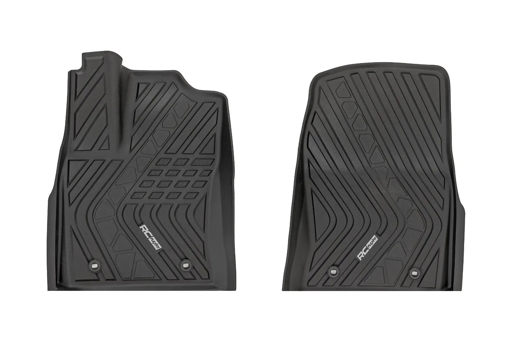 Rough Country Flex-Fit Floor Mats | FR | CrewMax | Toyota Tundra 2WD/4WD (2022-2026) by Rough Country
