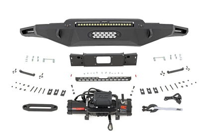 Rough Country Hybrid Front Bumper | 12000S | Blk LED | Toyota Tundra 2WD/4WD (2022-2026) by Rough Country