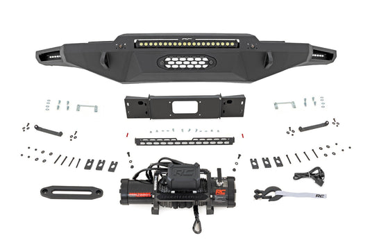 Parachoques delantero híbrido | 12000S | LED negro con DRL ámbar | Toyota Tundra (22-26)