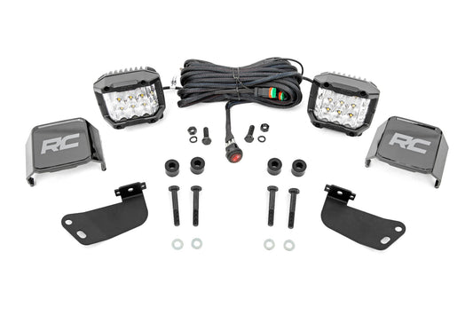 Kit de luces LED | Montaje delantero | Par cromado de 3" | Gran angular | Segway 570 F