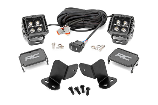 Rough Country LED Light Kit | Rear Mount | 2" Black Pair | Amber DRL | Segway 570 F