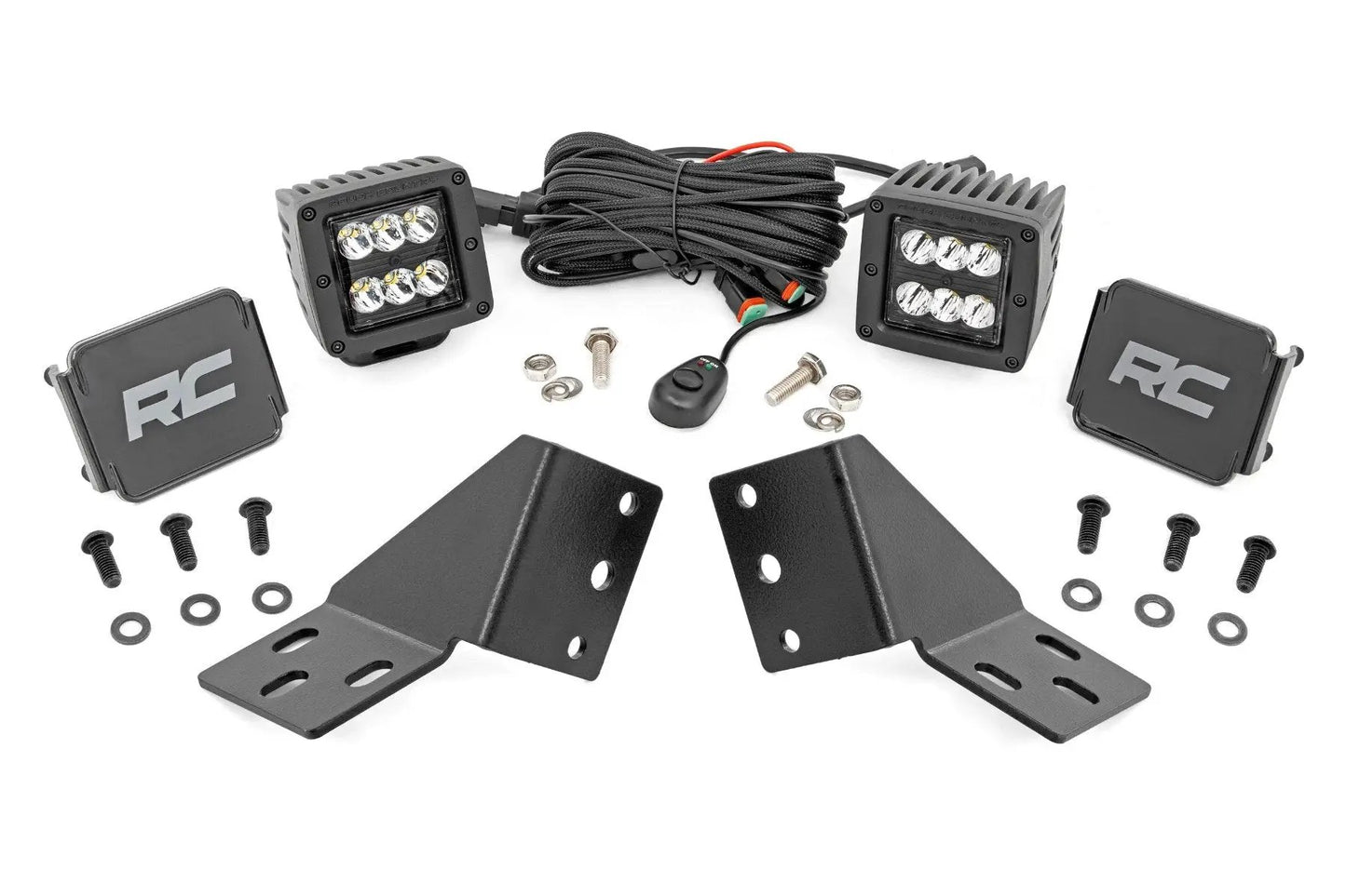 Rough Country LED Light Kit | Rear Mount | 2" Black Pair | CFMOTO UFORCE U10 Pro by Rough Country