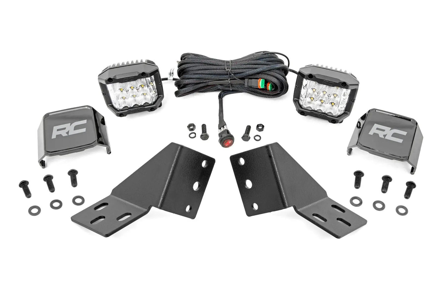 Rough Country LED Light Kit | Rear Mount | 3" Chrome Pair | Wide Angle | CFMOTO UFORCE U10 Pro by Rough Country