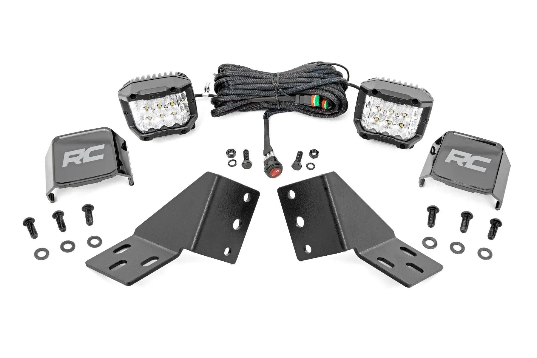 Rough Country LED Light Kit | Rear Mount | 3" Chrome Pair | Wide Angle | CFMOTO UFORCE U10 Pro by Rough Country