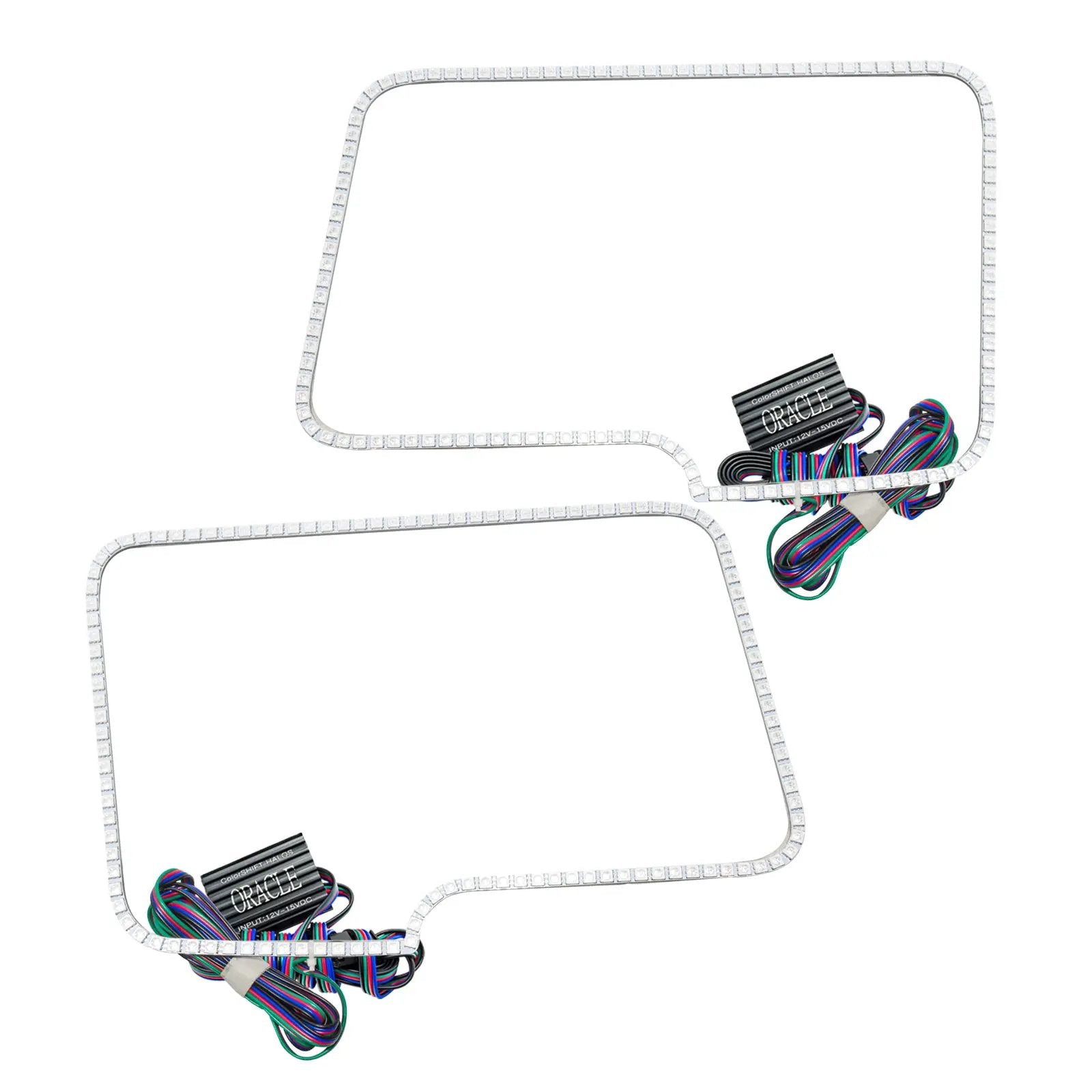 Oracle Lighting The kit does not include a ColorSHIFT(tm) controller. The halo kit uses an advanced LED chip which provides bright light output yet consumes less power. The kit mounts easily to your headlight housing with the provided 3M adhesive backing. by Oracle Lighting