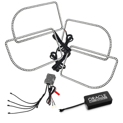 Oracle Lighting This headlight halo kit uses a simple plug and play wiring design. Once set up control, the user controls lights via a free smart phone app. by Oracle Lighting