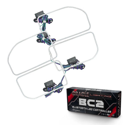 Oracle Lighting 2011-2016 Ford F-250/350 Superduty LED Headlight Square Halo Kit by Oracle Lighting