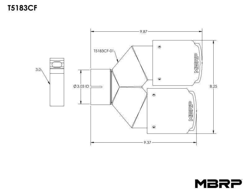 MBRP Univ Exhaust Tips Carbon by MBRP