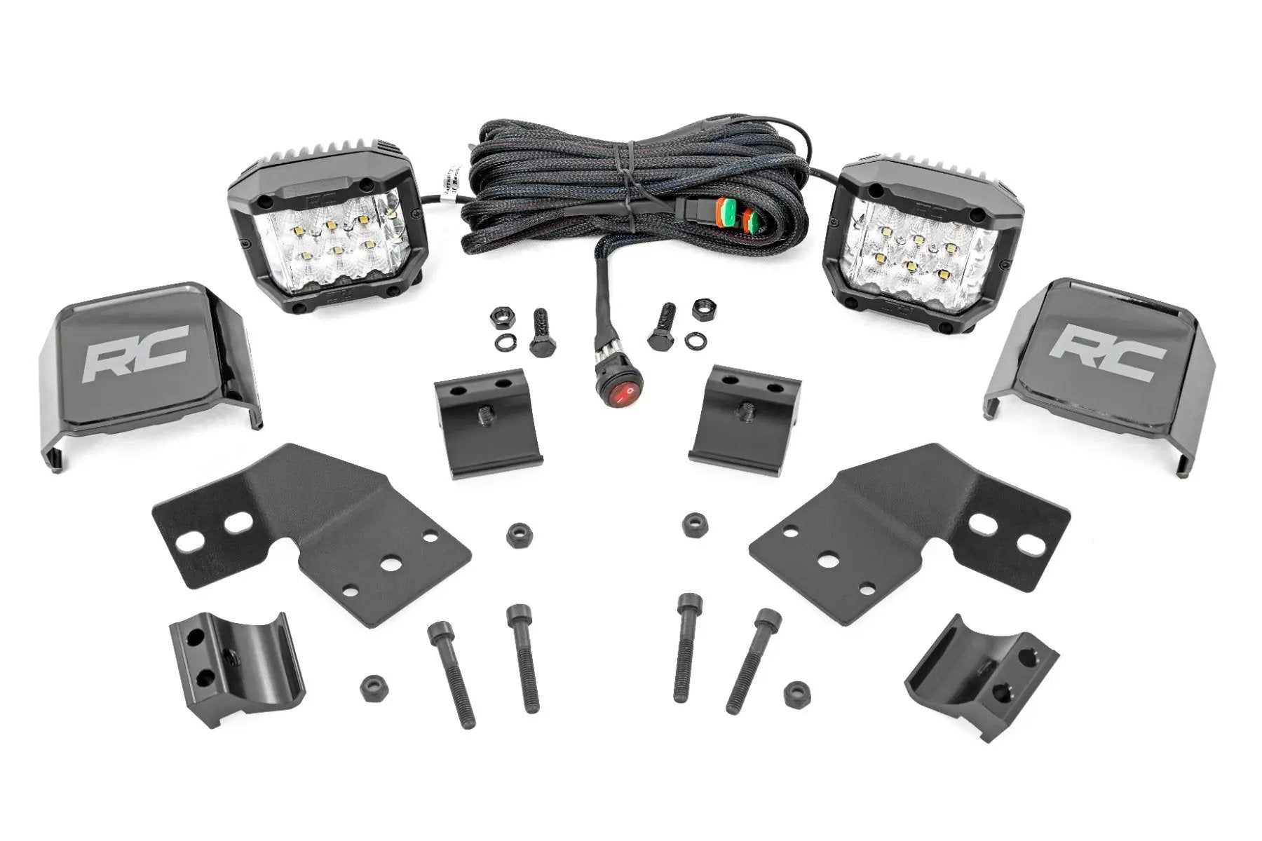 Rough Country LED Light Kit | Front Mount | 3" Chrome Pair | Wide Angle | Polaris XPEDITION ADV 5 by Rough Country