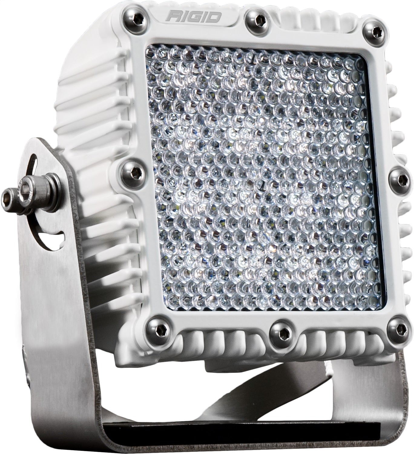 RIGID Industries Q-Series PRO LED Light, Flood Diffused, White Housing, Single