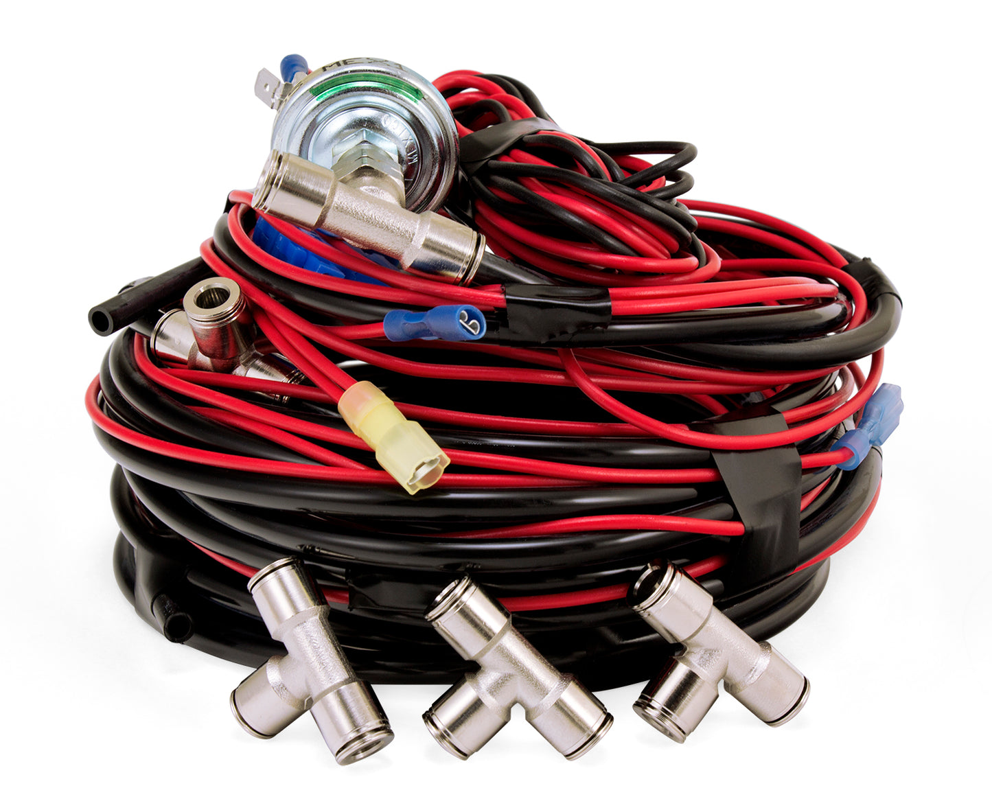 Air Lift LoadController Compact provides one touch control of your air springs using a small easy to mount gauge.  Never search for a gas station with a working compressor again!