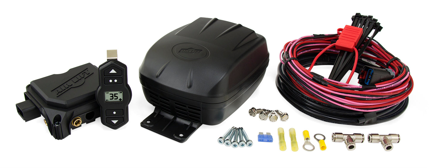 Air Lift With WirelessOne, you can control your Air Lift system from inside or outside your vehicle using either the included remote control or the WirelessOne App, allowing you to make on-the-go adjustments with ease.