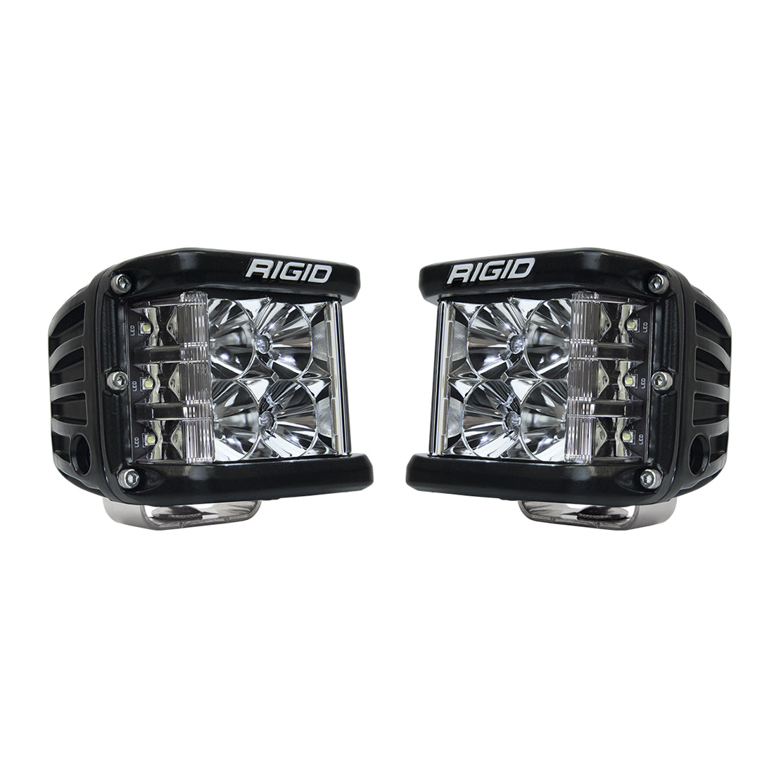 RIGID Industries D-SS PRO Side Shooter, Flood Optic, Surface Mount, Black Housing, Pair