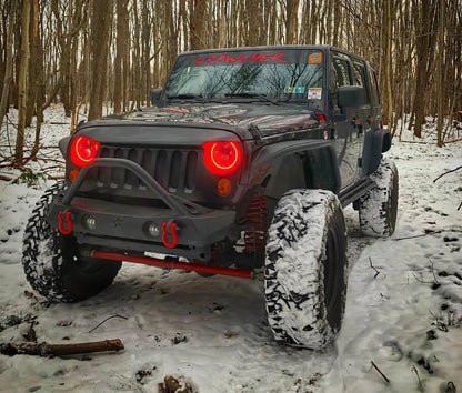 Oracle Lighting The halo kit uses an advanced LED chip which provides bright light output yet consumes less power. The kit mounts easily to your headlight housing with the provided 3M adhesive backing. by Oracle Lighting