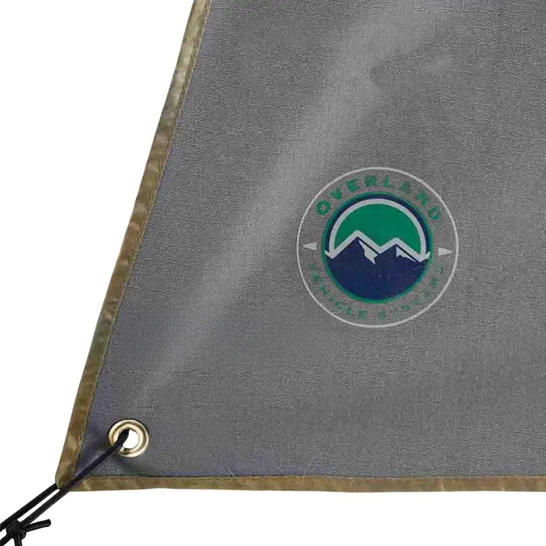 OVS HD Nomadic 270 - Awning Wall 1 W/Door & Window, Passenger Side, Grey Body, Green Trim W/Storage Bag by OVS